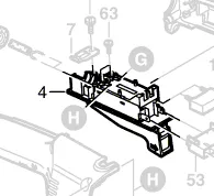 Interrupteur pour rainureuse BOSCH GNF 65 A